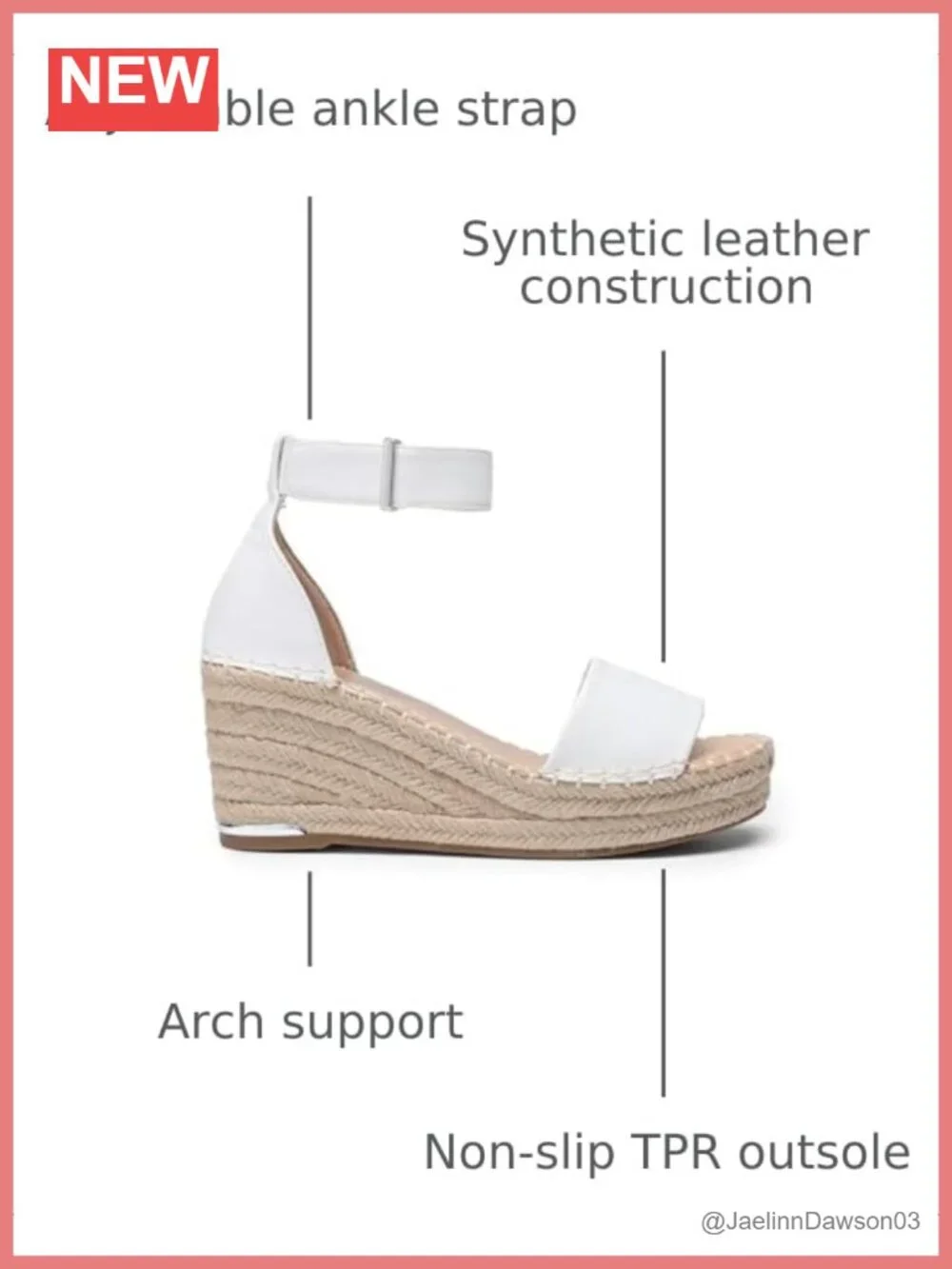 Wedge Platform Summer Sandals with Raffia Wedge Heel & Ankle Strap